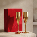 Pure Brass Champagne Flutes Set