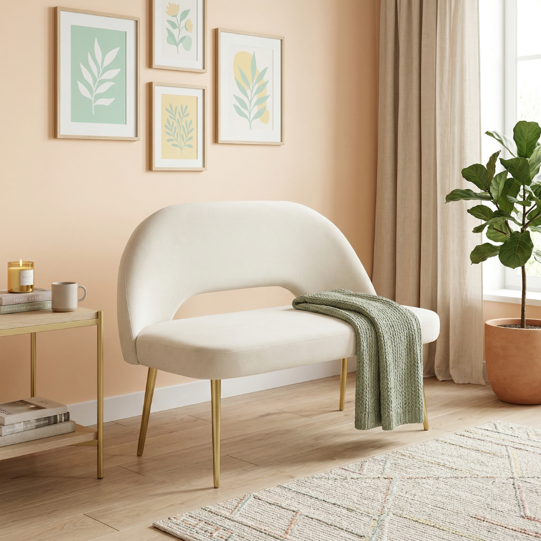 Modern Curved Settee