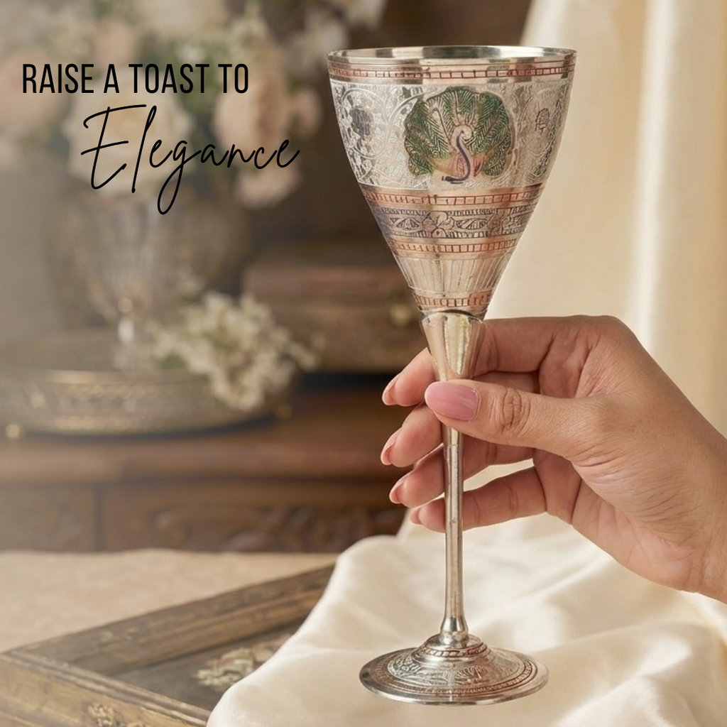 Pure Brass Wine Glasses Set