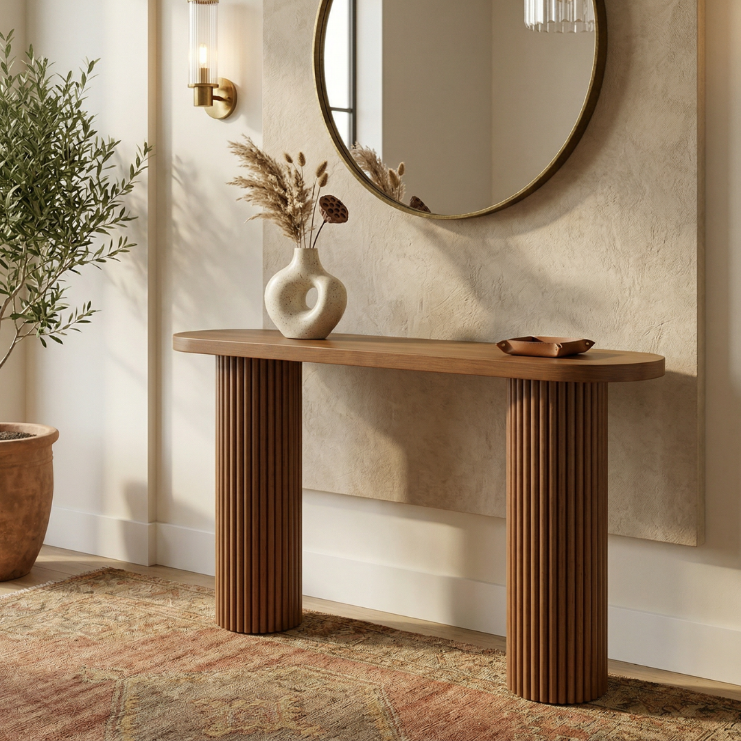 Stanza Fluted Console Table