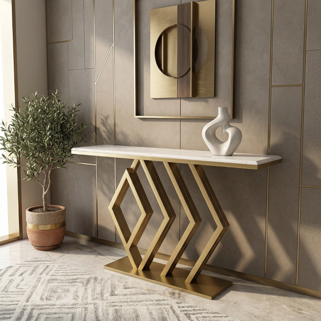 Auric Prism Console Table