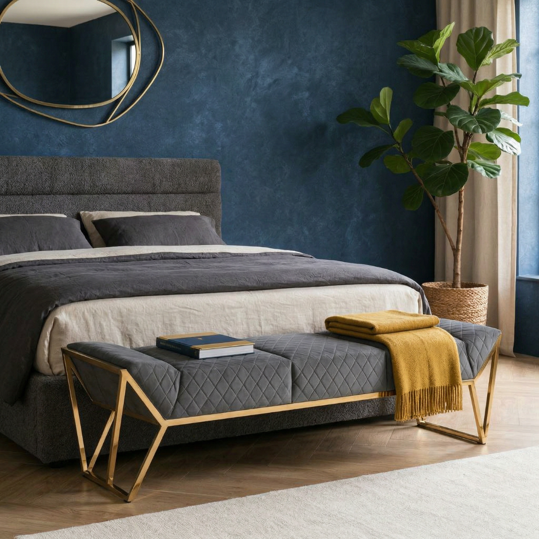 Pure Metal Golden Luxe Bench