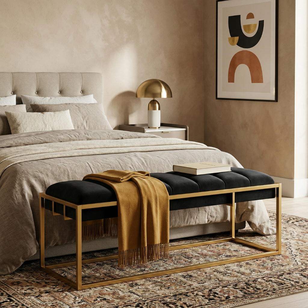 Metal Modern Comfort Bench