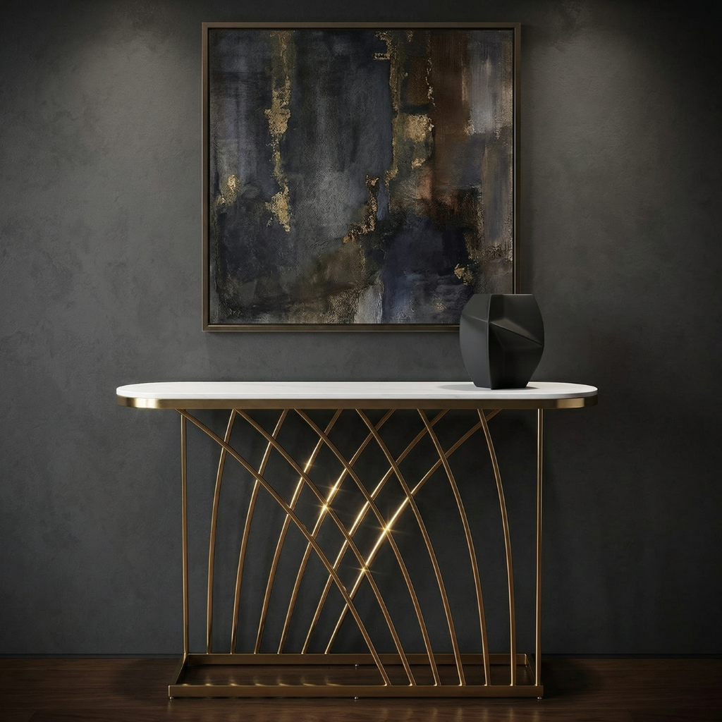 Auric Elegance Console Table
