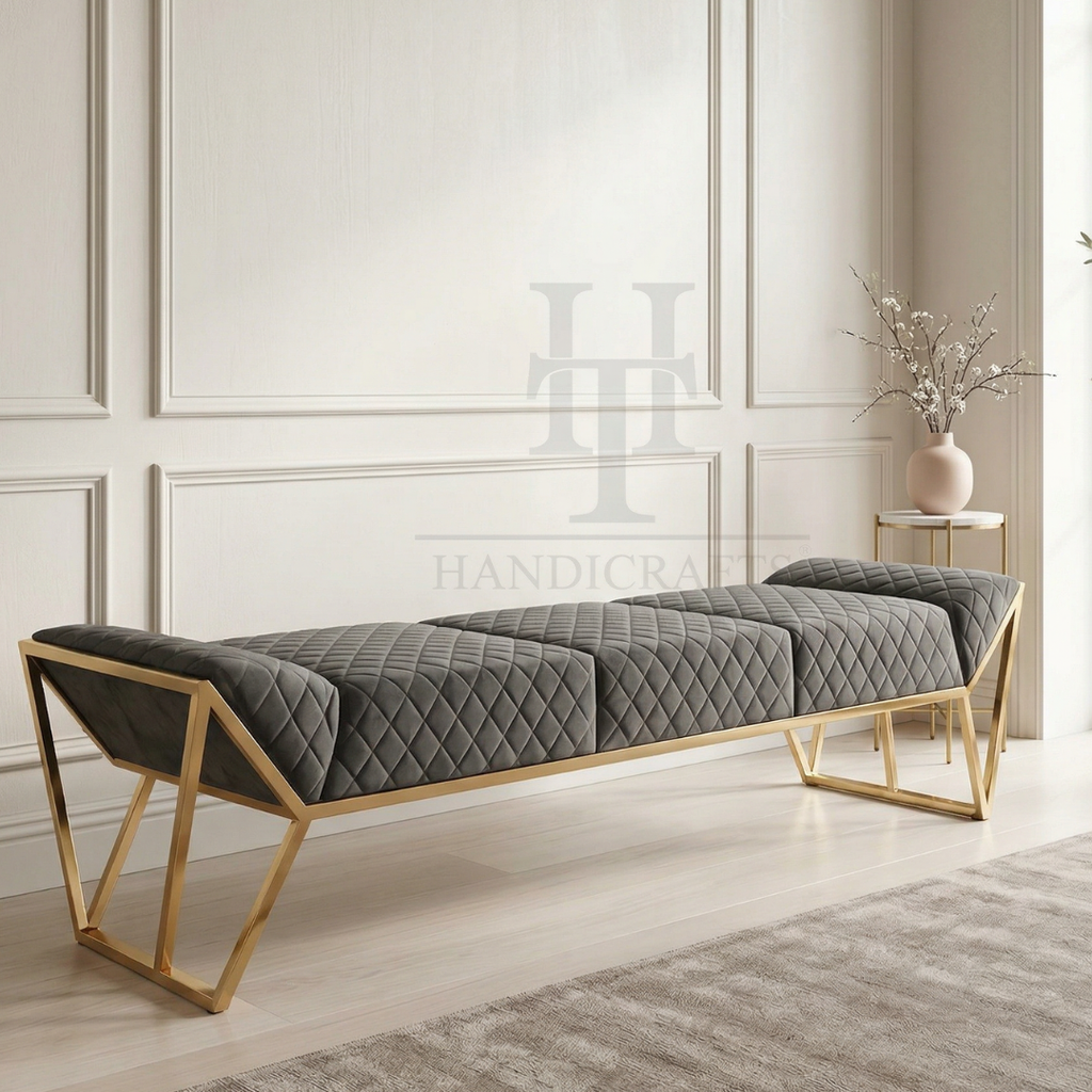 Pure Metal Golden Luxe Bench