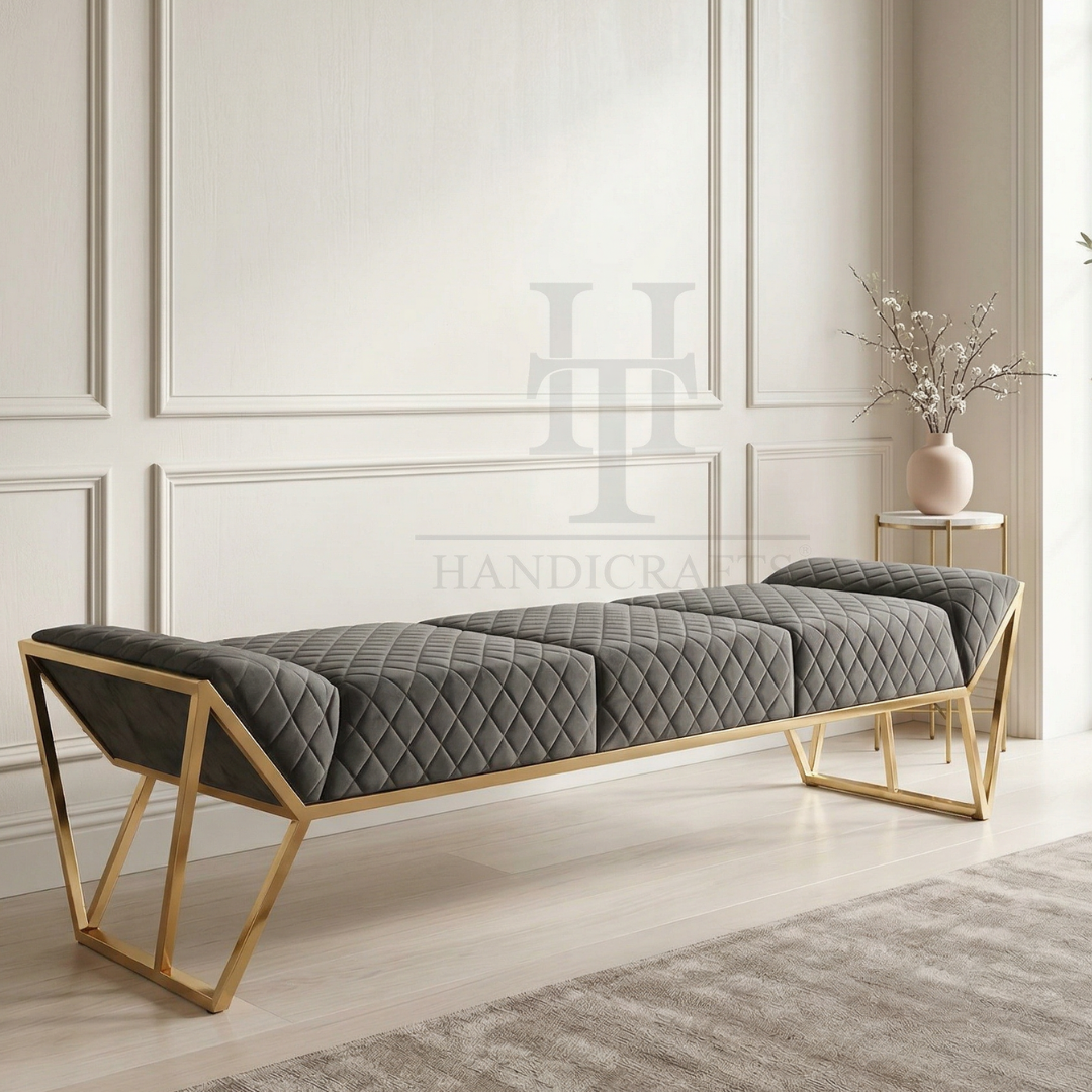 Pure Metal Golden Luxe Bench