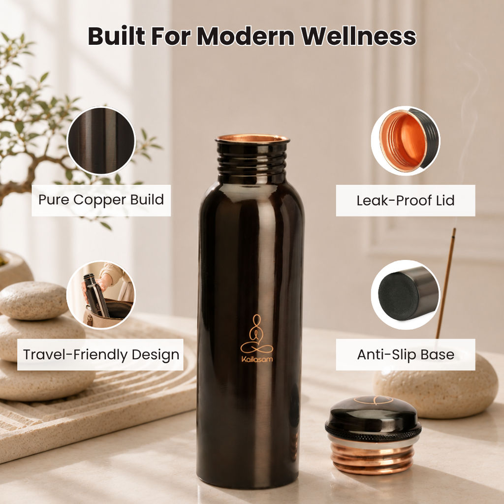 Zen Pure Copper Water Bottle 950 ml