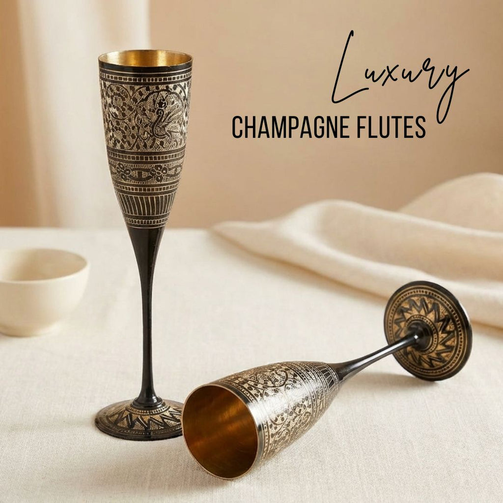 Brass Flutes Set Antique Finish