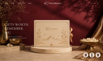 The Kailasam keepsake gift box with satin ribbon