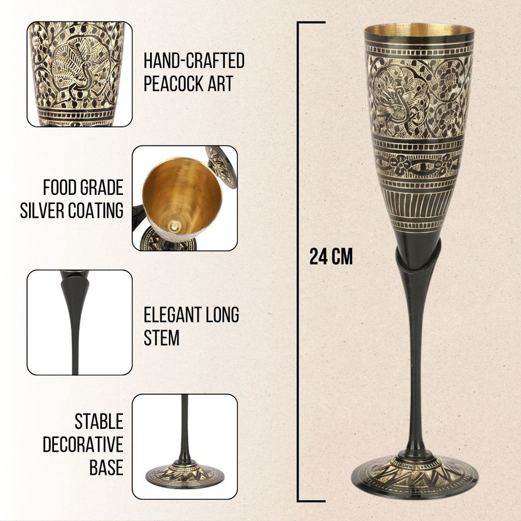 Brass Flutes Set Antique Finish