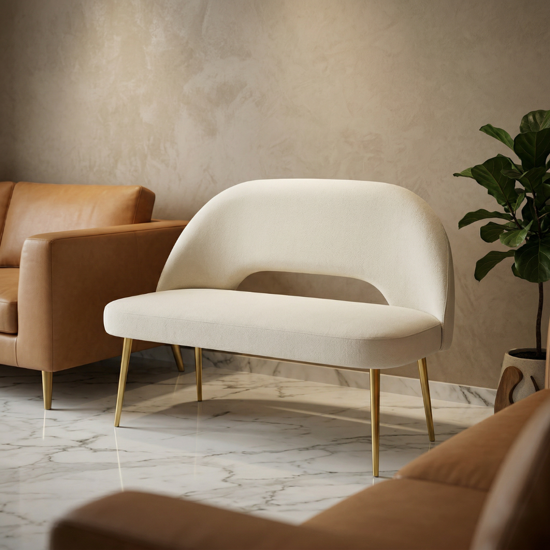 Modern Curved Settee