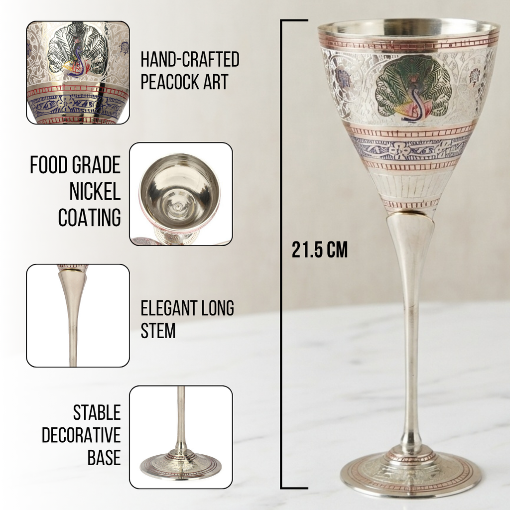 Pure Brass Wine Glasses Set
