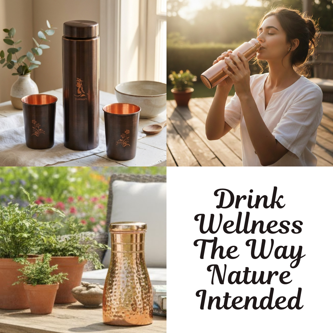 Zen Pure Copper Water Bottle 950 ml