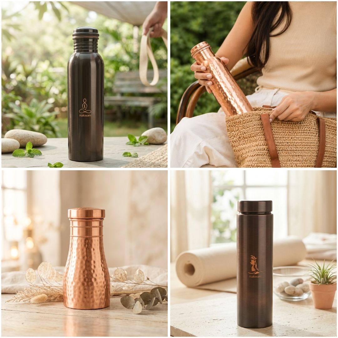 Bedside Pure Copper Water Pot 950 ml