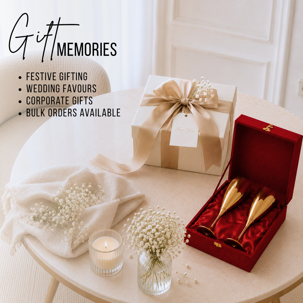 Pure Brass Champagne Flutes Set