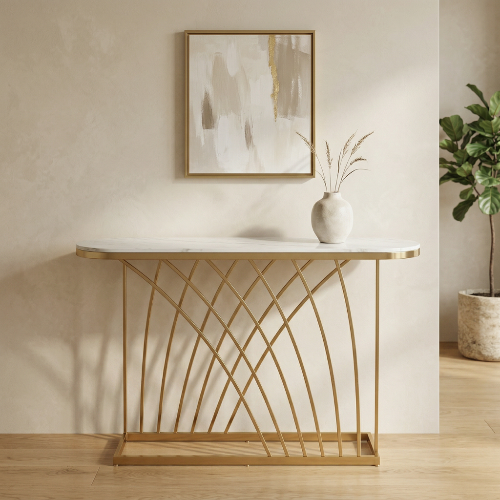 Auric Elegance Console Table