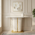 Ivory Crest Console Table