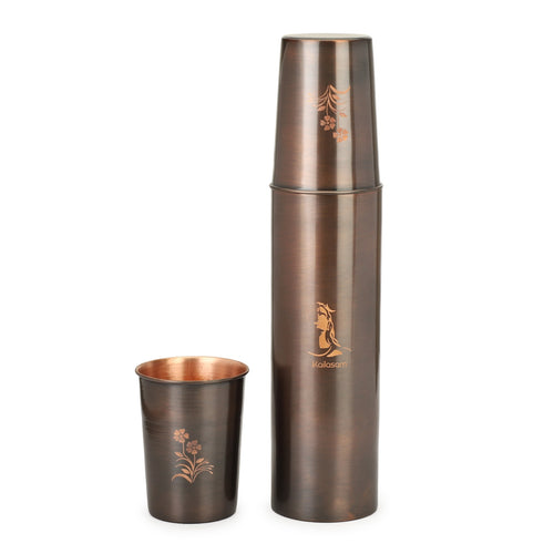 The Kailasam Adiyogi Pure Copper Drinkware Set