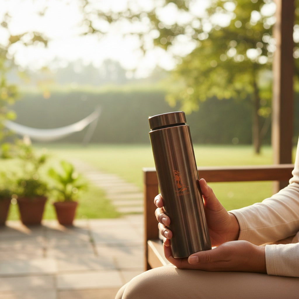 The Kailasam Adiyogi Copper Water Bottle