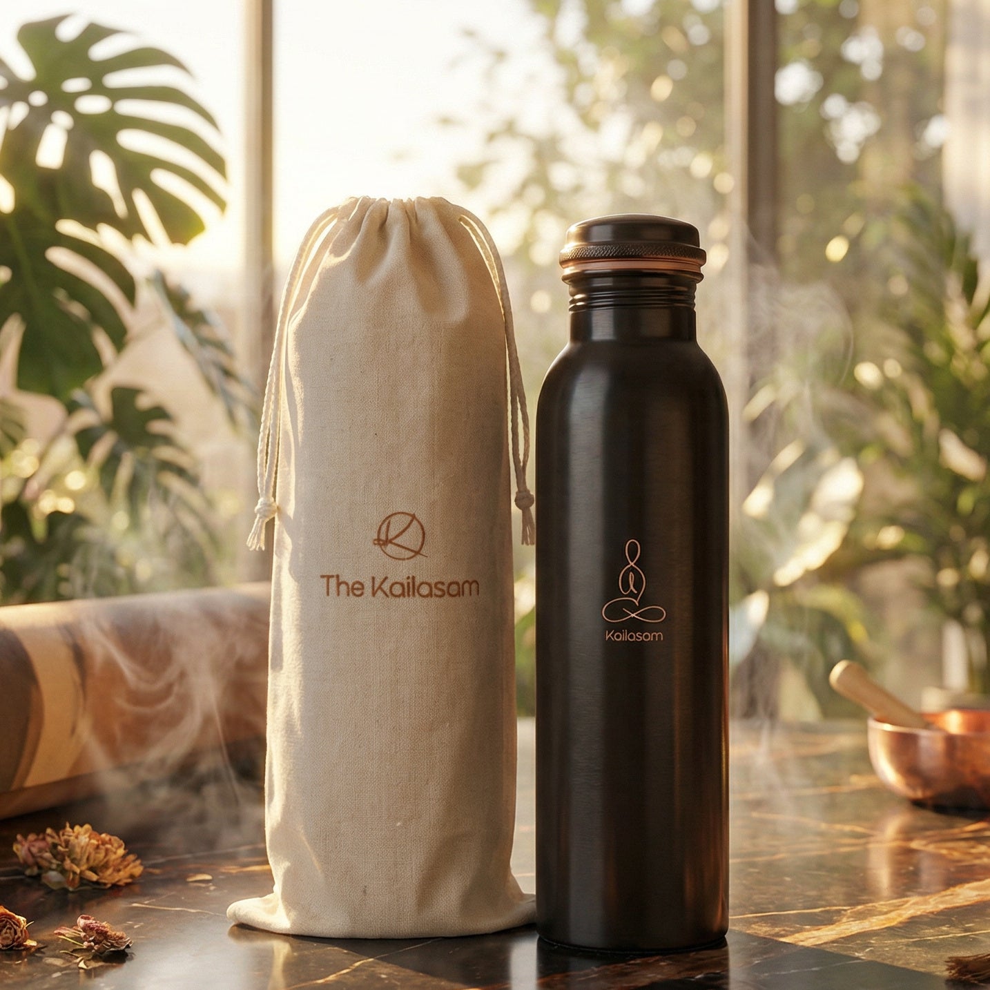 Zen Pure Copper Water Bottle 950 ml