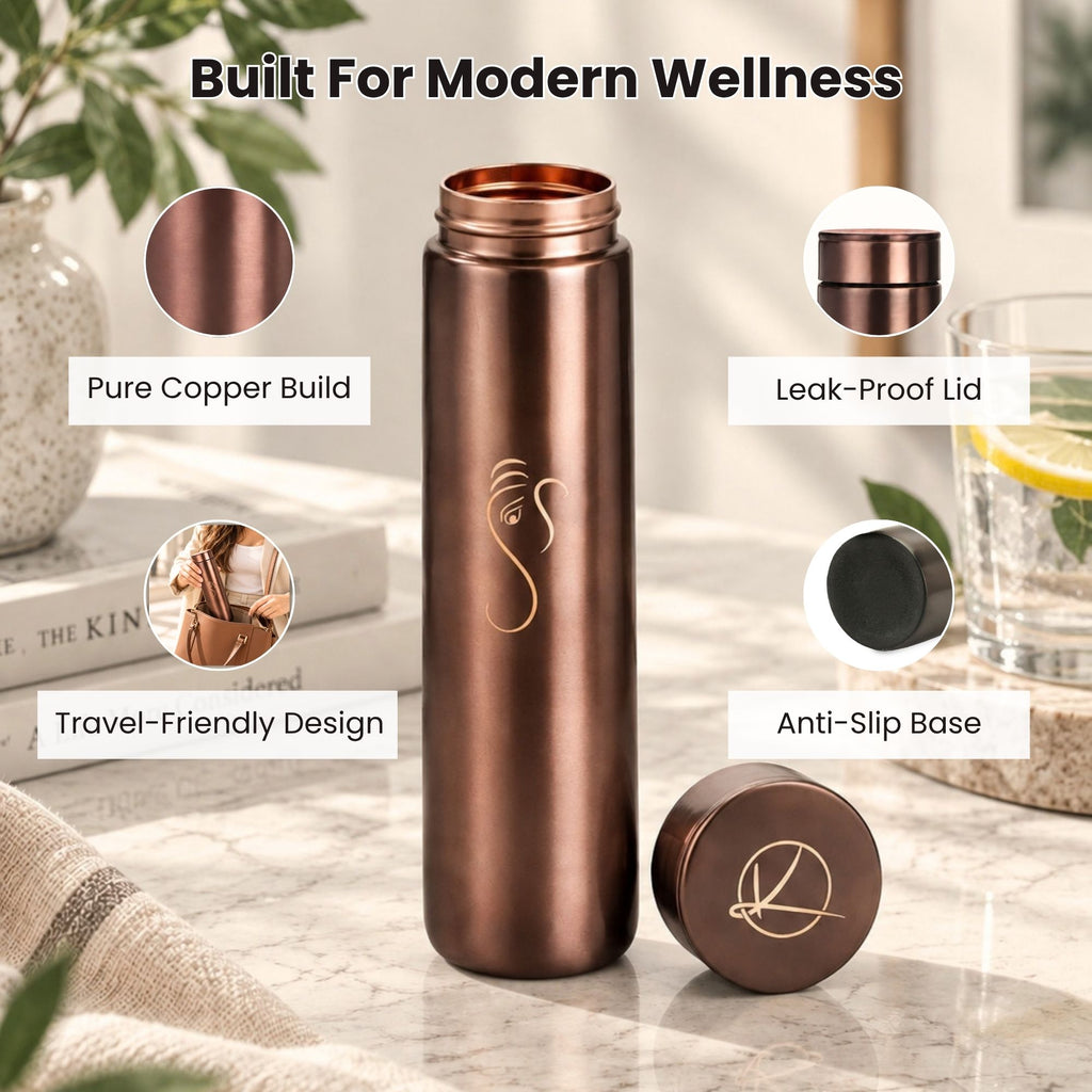Ananta Aura Pure Copper Water Bottle 1L