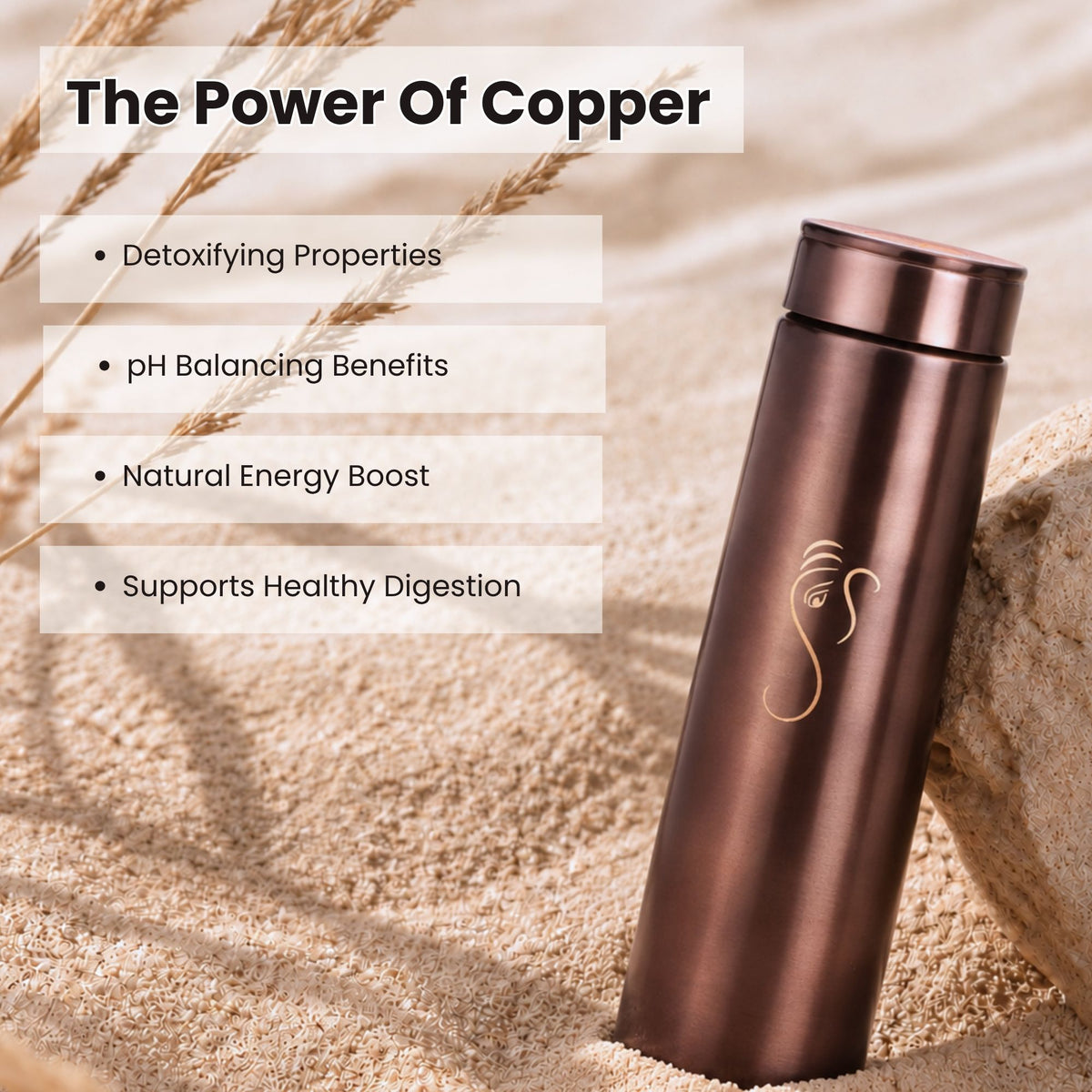 Ananta Aura Pure Copper Water Bottle 1L