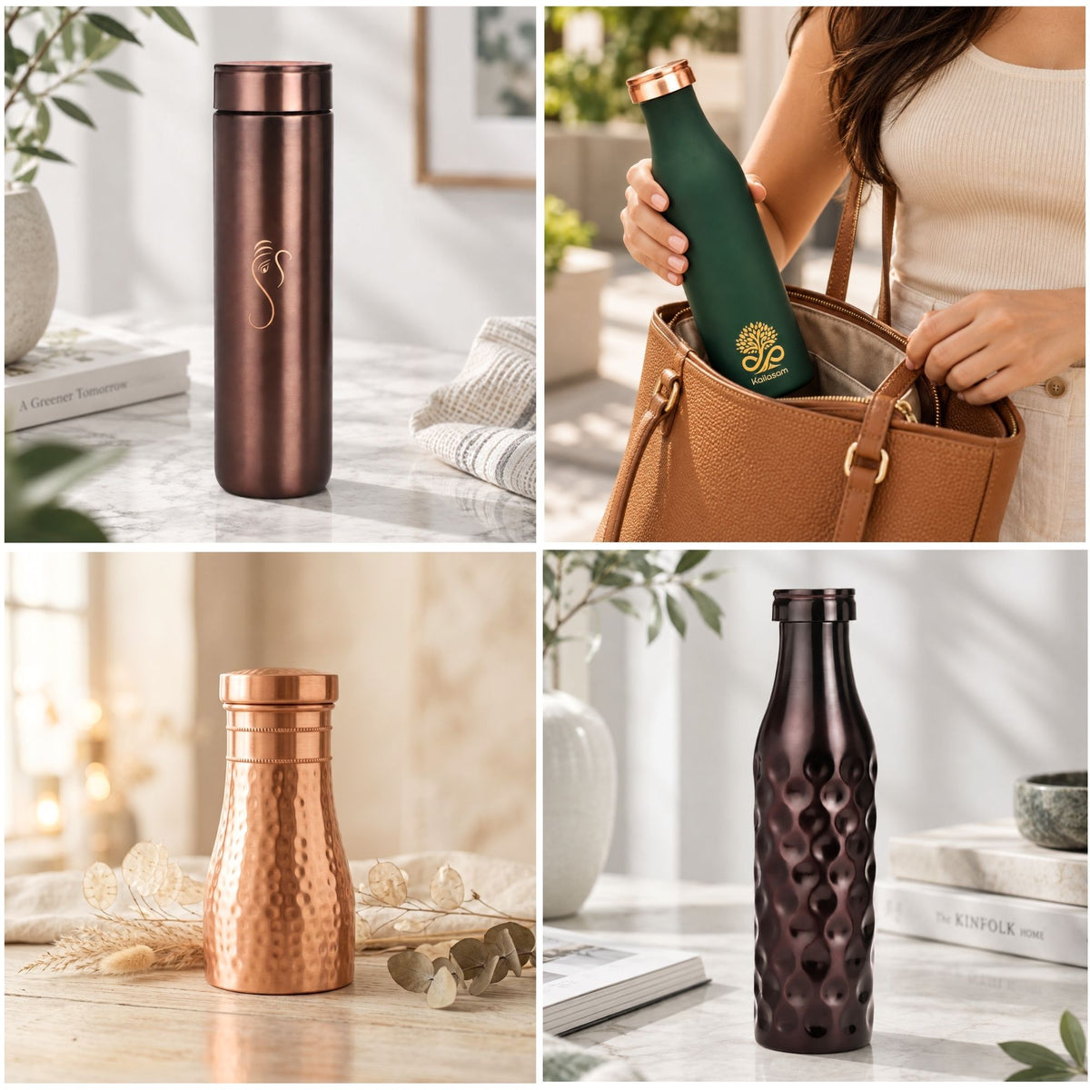 Ananta Aura Pure Copper Water Bottle 1L