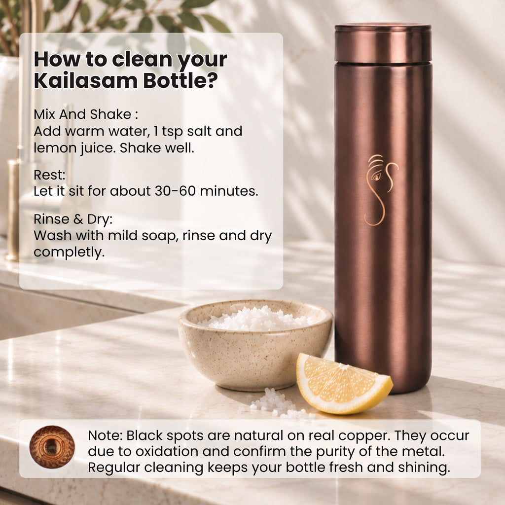 Ananta Aura Pure Copper Water Bottle 1L