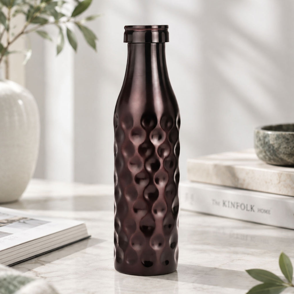 Antique Diamond Pure Copper Water Bottle 950ml