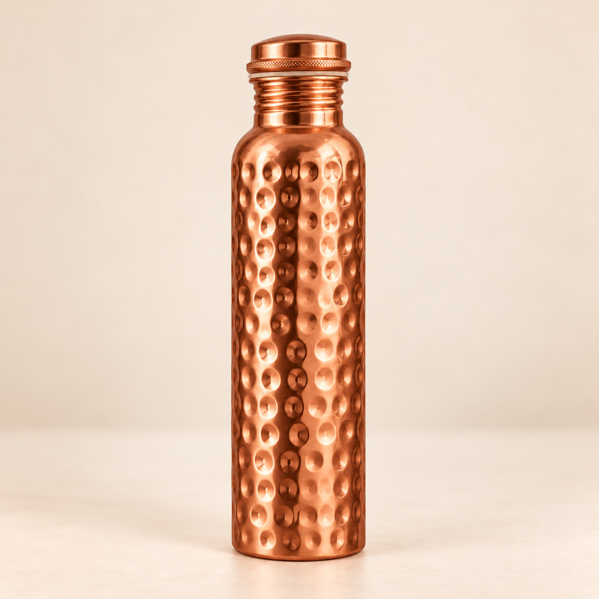 Hammered Pure Copper Water Bottle 750ml