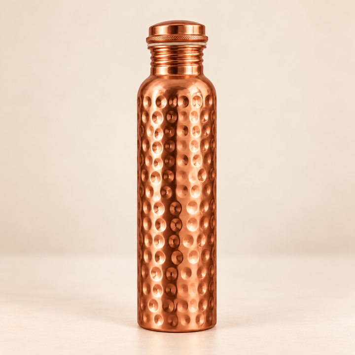 Hammered Pure Copper Water Bottle 750ml