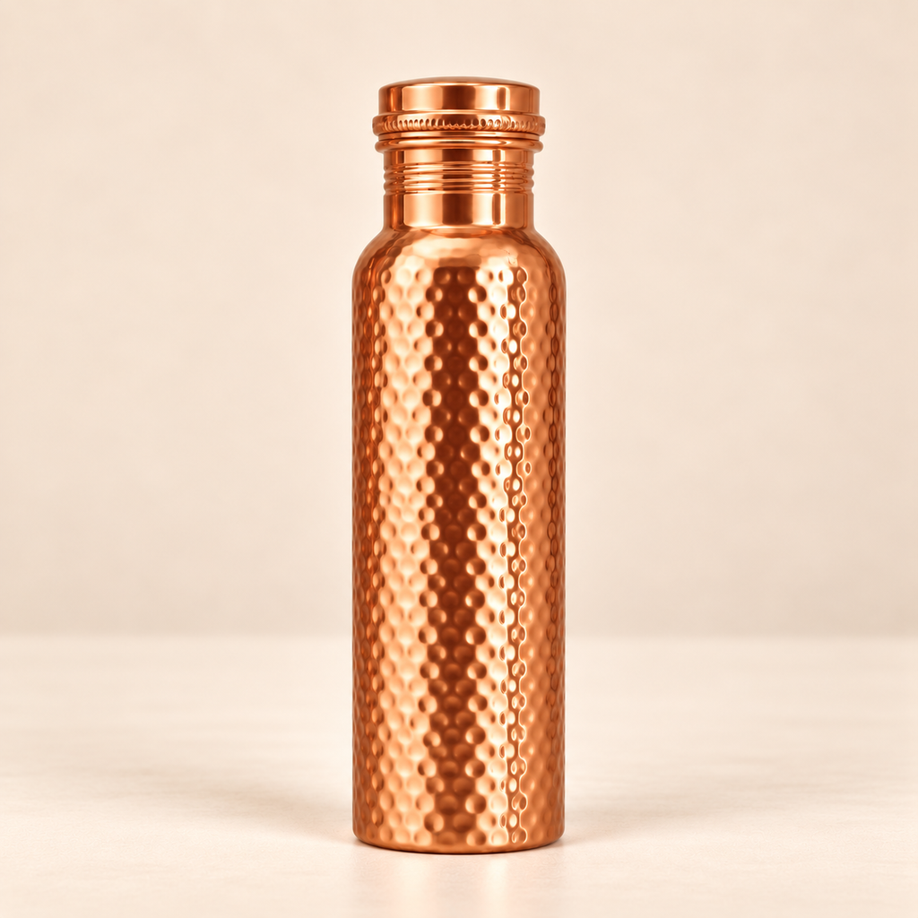 Hammered Pure Copper Water Bottle 950ml