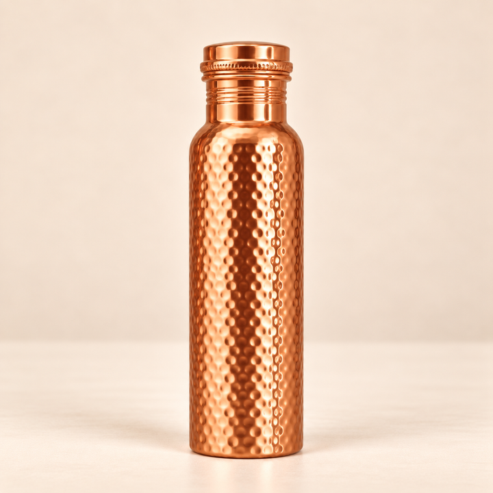 Hammered Pure Copper Water Bottle 950ml