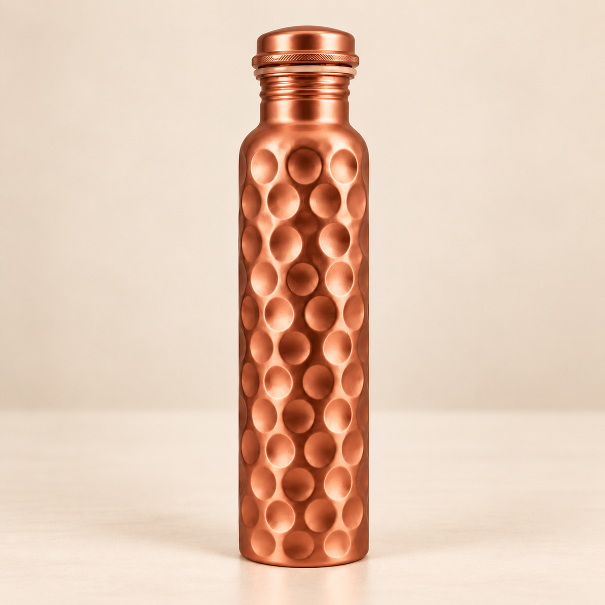 Matt Gold Diamond Pure Copper Water Bottle 950ml