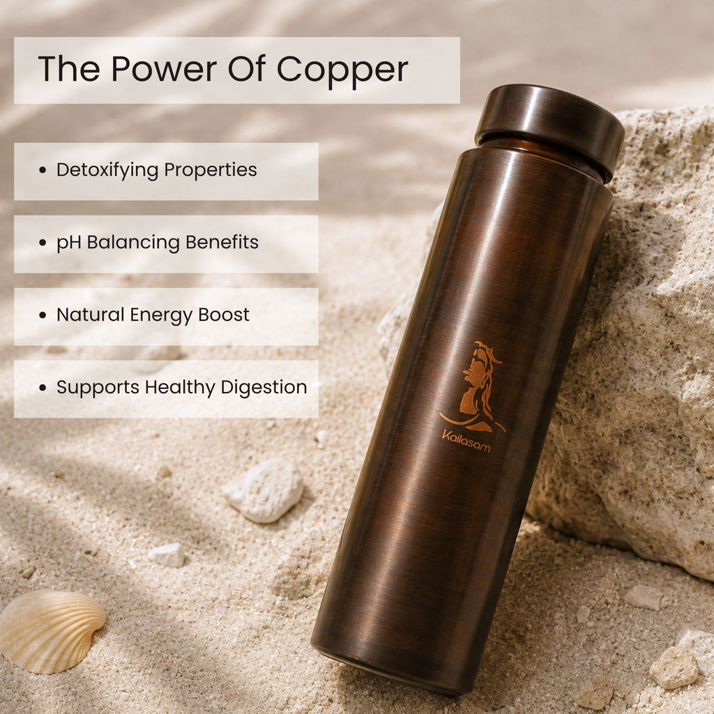 Mystic Shiva Pure Copper Water Bottle 850ml
