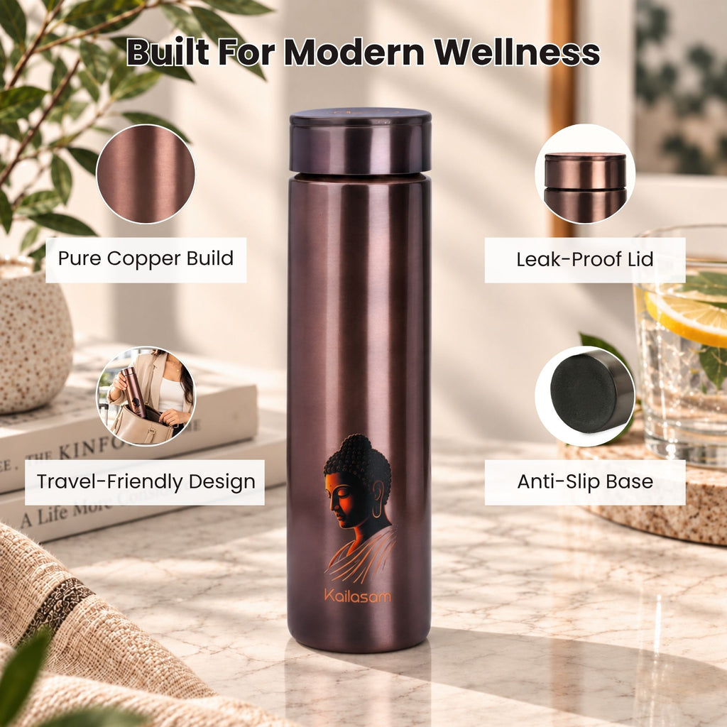 Nirvana Pure Copper Water Bottle 1L