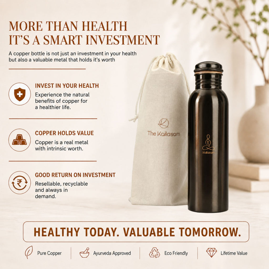 Zen Pure Copper Water Bottle 950ml